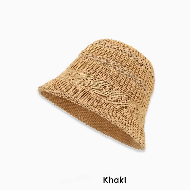 Spring and Summer Knitted Women's Countryside Vacation Travel Fisherman Hat Bucket Hat BeachBreathable  Panama Caps Wholesale