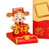 Festival Decorative Statue Chinese Wealth God Ornament Resin Mobile Phone Stand  New Year Gift