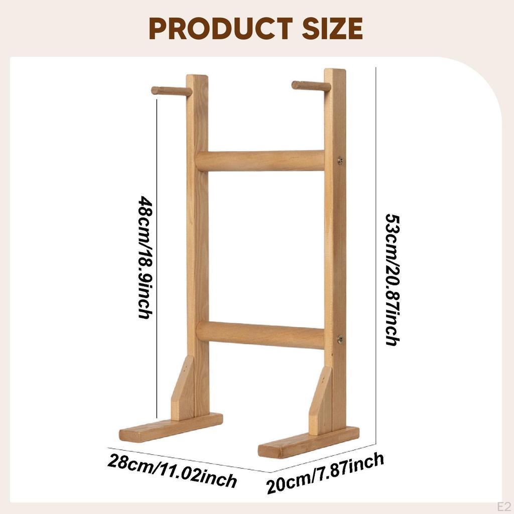 Dřevěný stojan na gong Zvon přenosný displej Zvuková terapie Držák na gongy do 15,75 palce pro