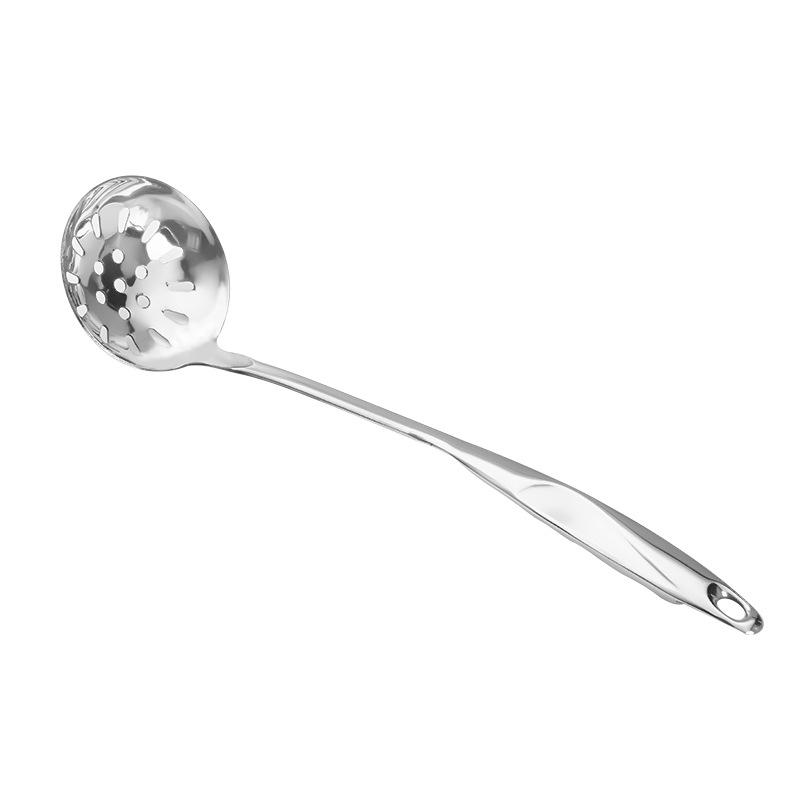 Stainless Steel Spatula Set: Hollow Handle, S-Shaped Stir-Fry Spatula, Powder Strainer, Water Separator, Spaghetti Spoon