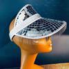 Sun Hat Reflective Mirror Design Summer Anti-UV Hat with Tassels Hiking Traveling Parties Lightweight Breathable