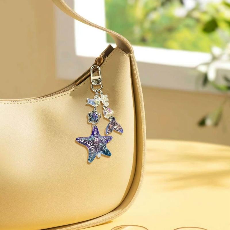 Handcraft Mermaids Keychain Acrylic Phone Strap Lovely Bag Accessory Unique Designs for Friend and Family