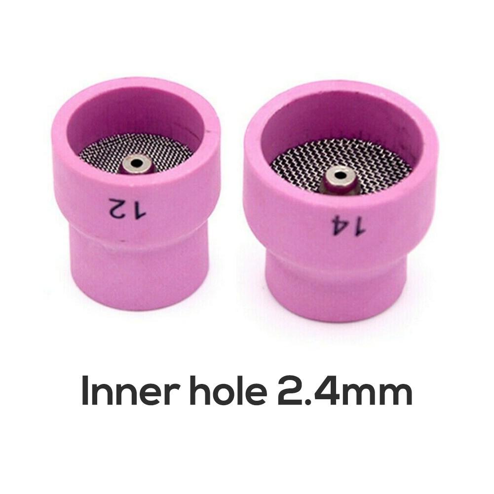 

Керамическая сварочная горелка сопло чашка компактная маленькая WP9/17/18/20/25/26 сварка Pink inner hole 2.4mm