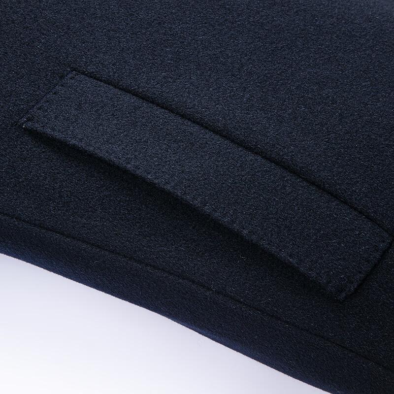 FAPAI Men's Business Stand Collar Wool & Cashmere Blend Overcoat