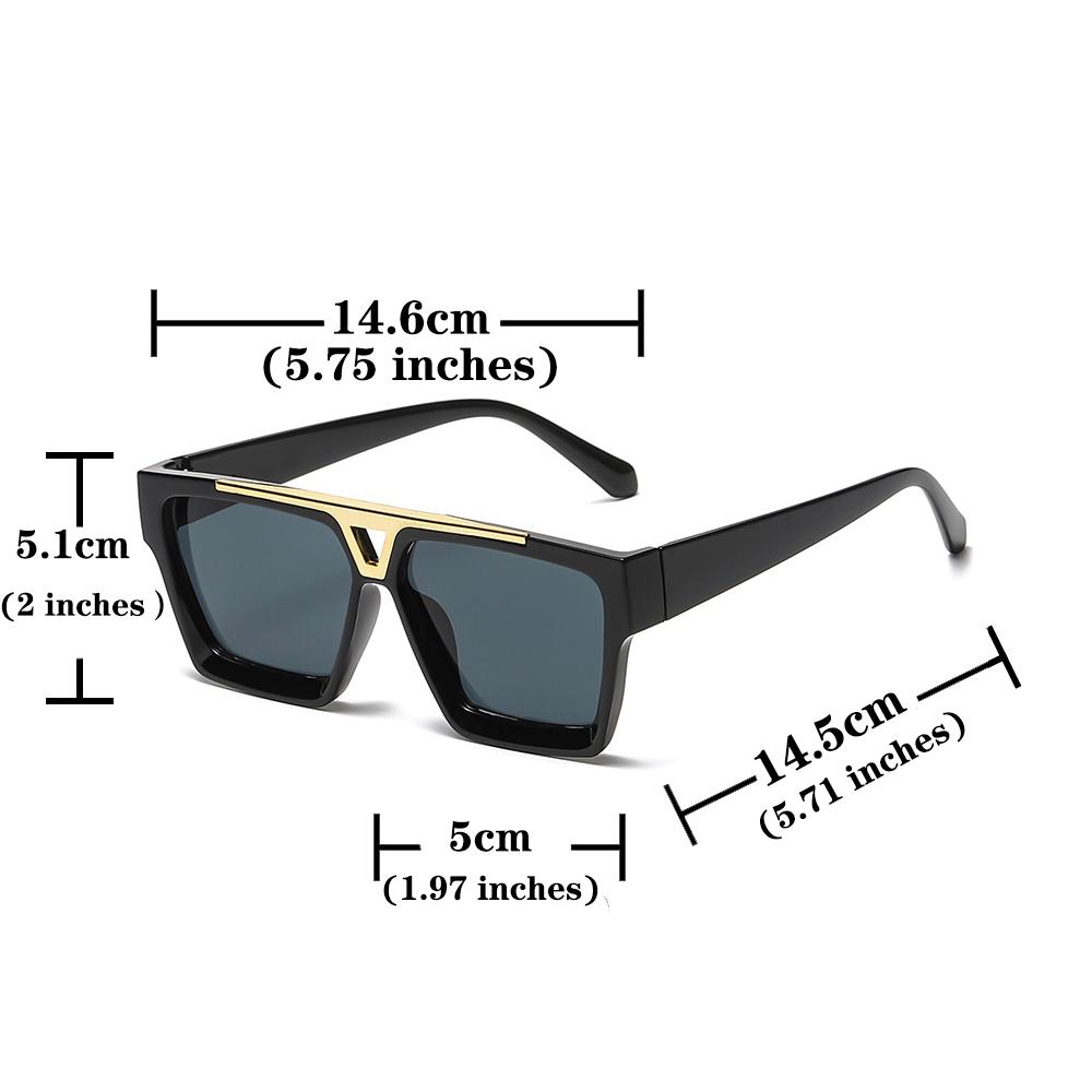 2024 Neuankömmling Retro Sonnenbrille Damen Herren Vintage Quadratischer Rahmen Sonnenbrillen Hohe Qualität Gläser Schutzbrillen Shades für Weiblich Männlich