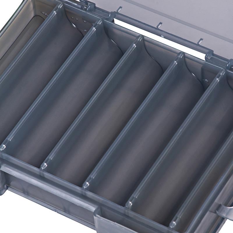 Fishing Tackle Box 12 Double Sided Compartments Fishing Accessories Lure Hook Plastic Storage Case Fishing Tool Pesca