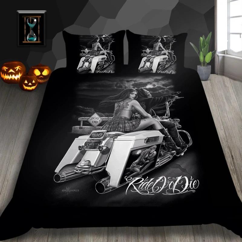 

Dream NS Skeleton Bedding Set Linens Duvet Cover Quilt Comforter Pillow Case 3D Red King Halloween Bedroom decoration EU single(135x200cm)