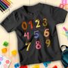 Camiseta Colorida Divertida Dia dos Números para Meninos e Meninas Kids #ND