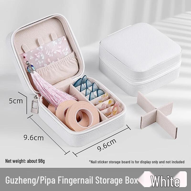 Guzheng and Pipa Fingernail Storage & Tape Leather Bag
