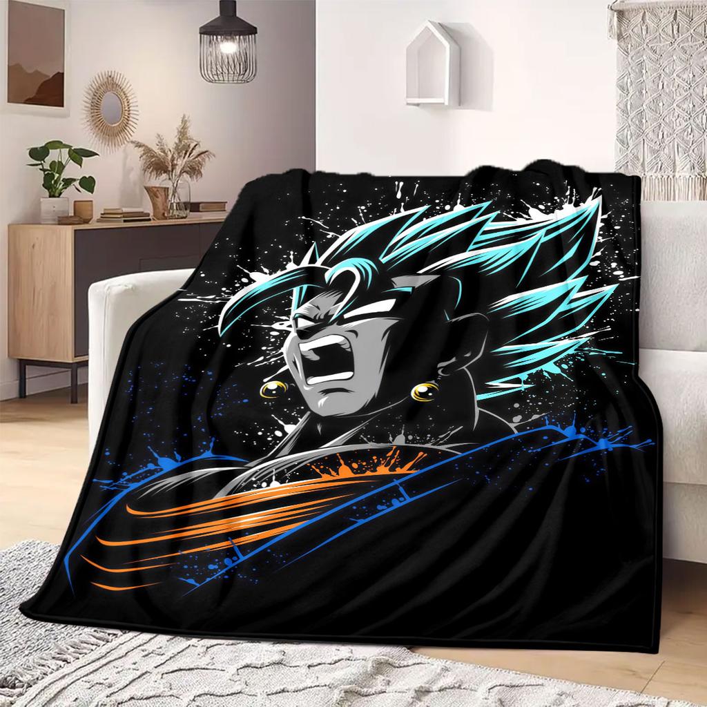 Dragon Ball Print Blanket Warm Comfortable Flannel Blanket Suitable for Bedrooms,Sofas,Beds,Chairs,Picnics,Travel