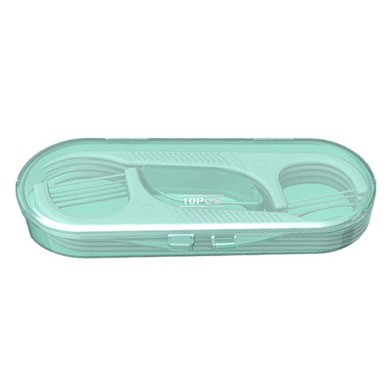 

Портативные одноразовые зубочистки с зубной нитью в дорожной коробочке - 10 мини-пластиковых зубочисток