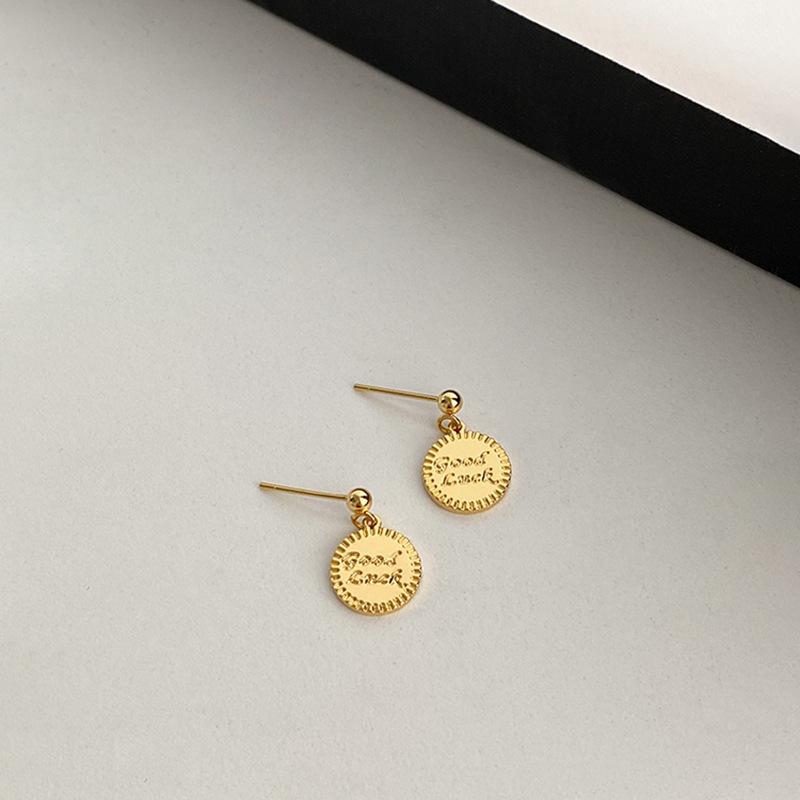 Trendy Fu s925 Sterling Silver Gold-Plated Dangle Earrings - Luxury & Versatile Design for Women