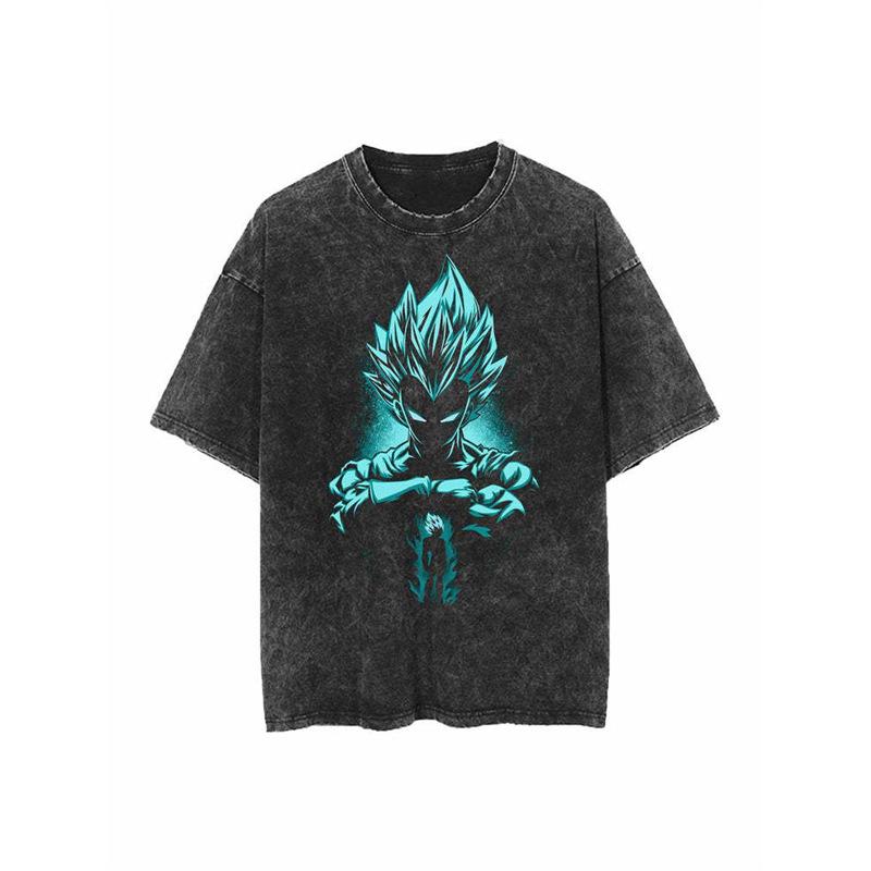 Винтажная футболка из свободного хлопка с мультяшным принтом M