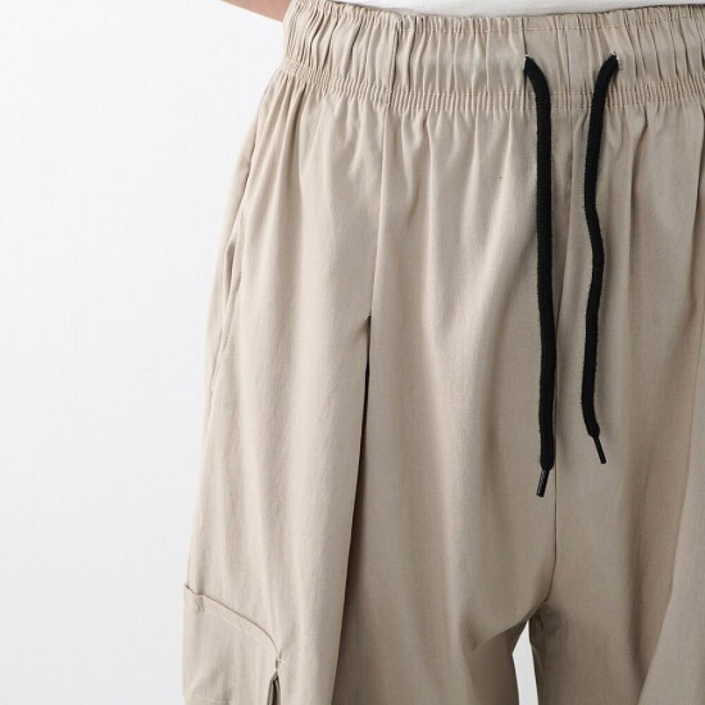 Onl Women Cargo Banding Pintuck Wide Pants Training Pants