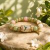 Bracciale Uccelli Benedizione con Scatola Regalo Premium, Bracciale con Perline Rosa Multicolore Design Elastico, Braccialetti Benedizione Ape Colibrì per Donne