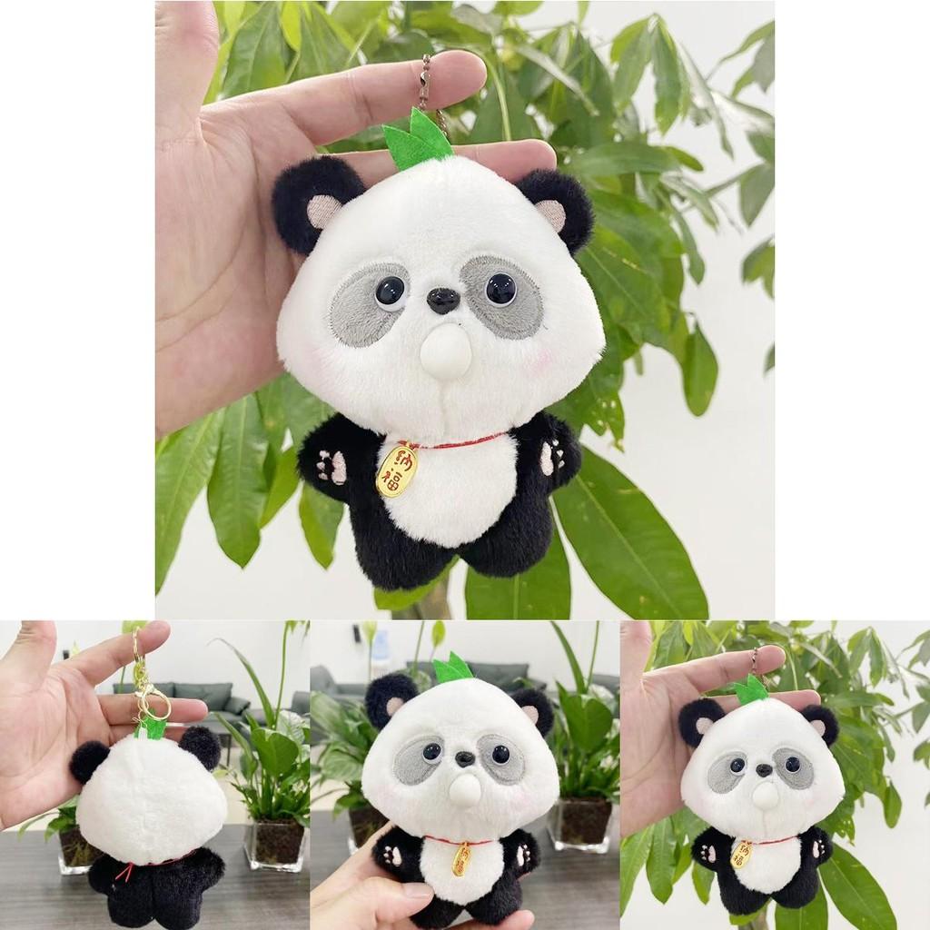 Whimsical Plush Panda Keychain Doll 12cm Cute Soft Toy With Pp Cotton Filling Ideal For Gifts
