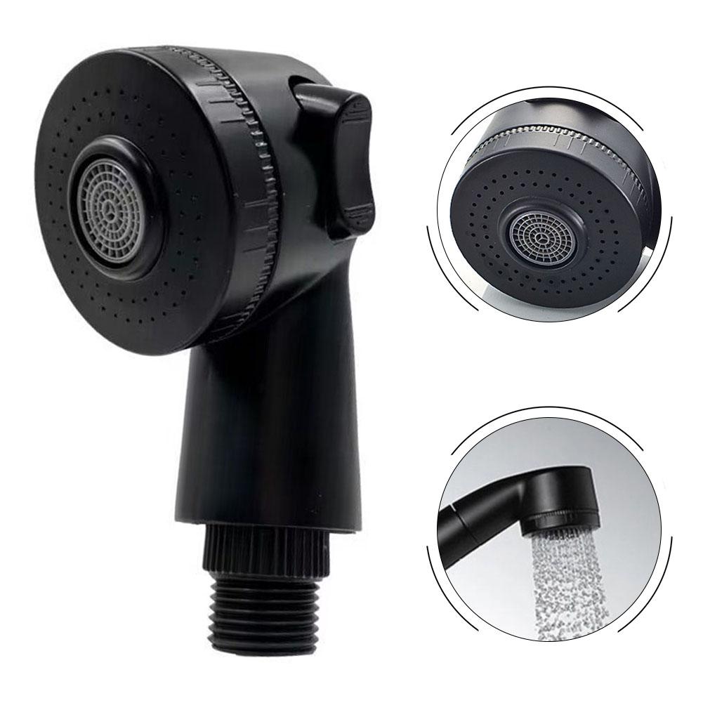 1pcs Shower Head Adjustable Black Faucet Accessories