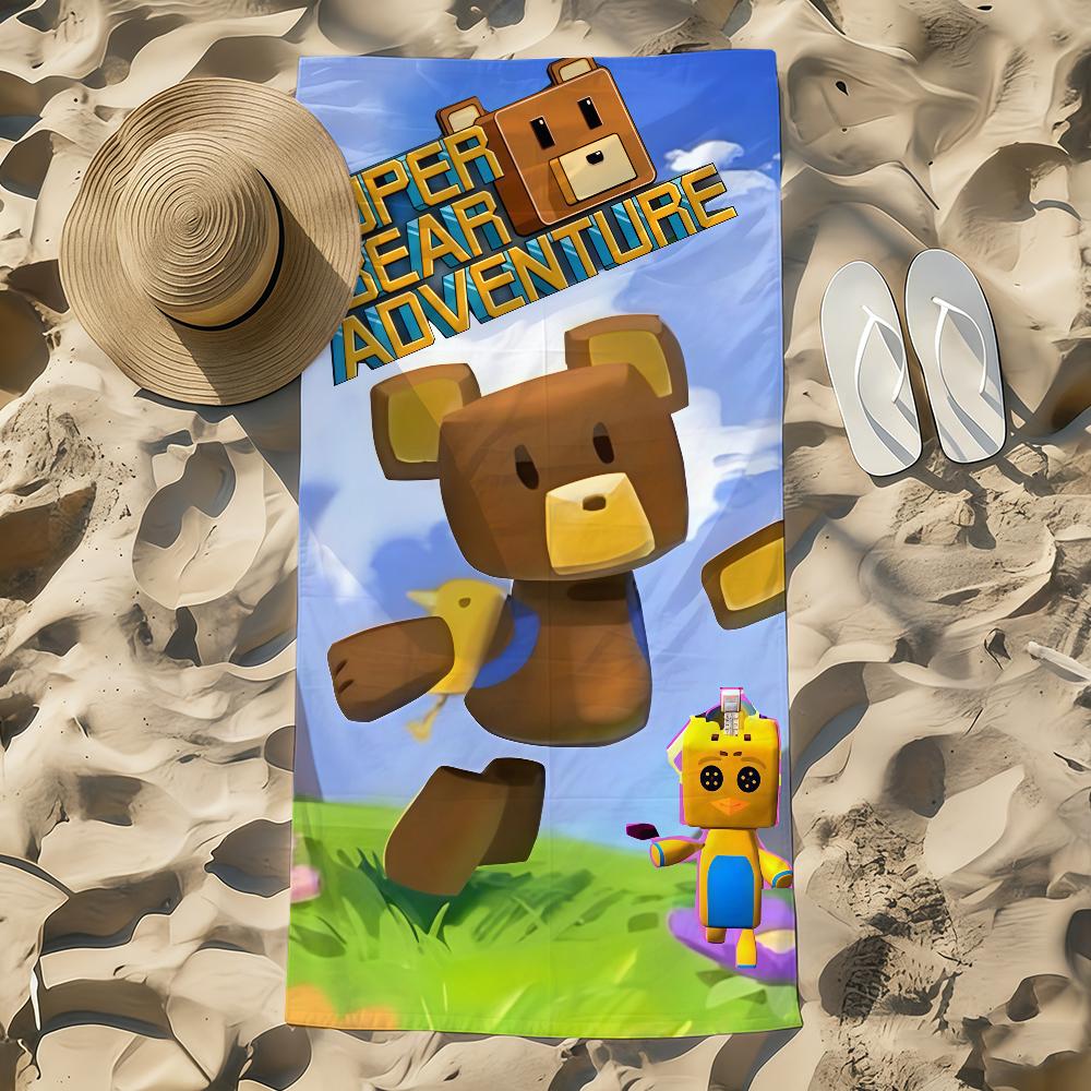 Towel A-Adventure Beach Towel Oversized cute Quick Towel game Absorbent Soft Swim S-Super BeachTowels for Bear Men funny Women