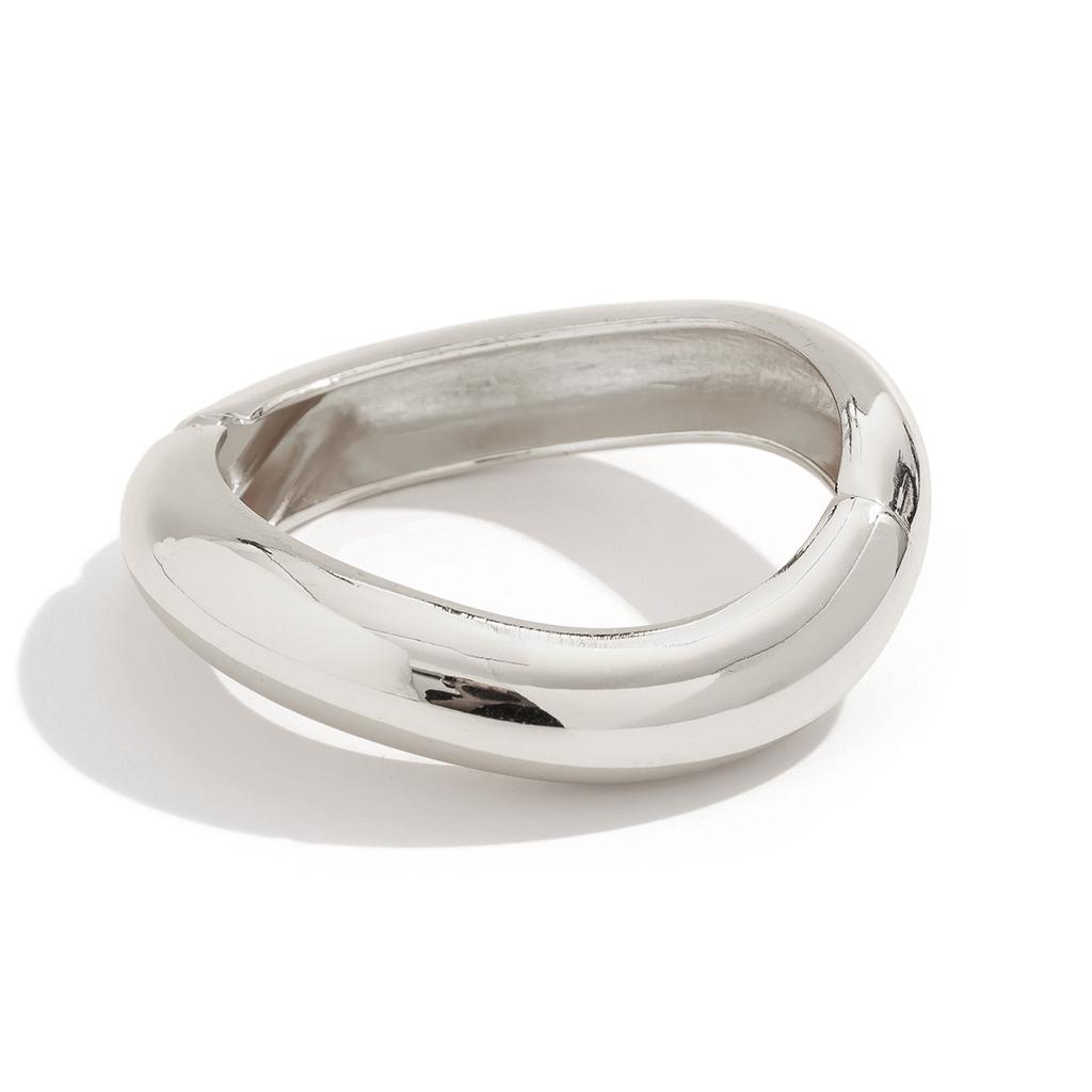 Fashion Metal Glossy Wide Bracelet Bracelet Personalized Geometric Thread Spring Bracelet