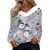 Long Sleeve Shirts For Women Cute Tops Christmas Prints Tees Blouses Casual Plus Size Basic Tops Pullover