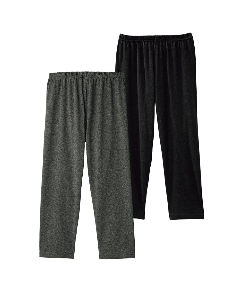 

Nissen Cotton Set of Black and Charcoal Sizes Leggings/Stirrup Leggings, Blend, 3/4 Length, 2, Heather, LL-3L