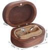 Mr & Mrs Walnut Wood Ring Box, Ring Box For Engagement Ring, Square Ring Box - DD