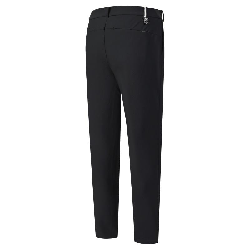 FILA Fleece Lined Warm Classic Simple Comfortable Sports Golf Straight Leg Casual Pants Women bottoms Deep-Black A11W615601FBK