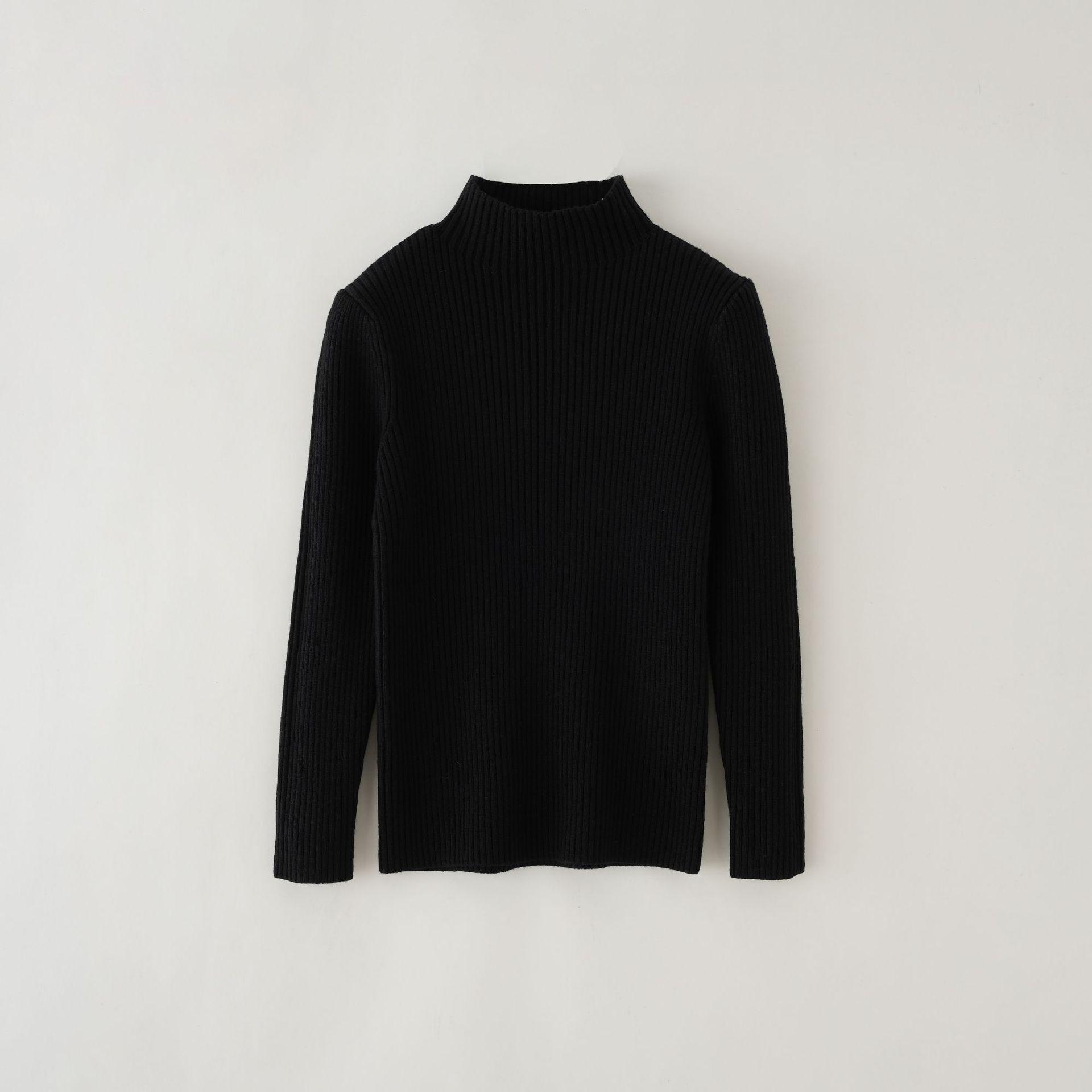 Boys Autumn/Winter 2025 Half-Turtleneck Knit Sweater - Children s Stylish Plain Pullover 120cm