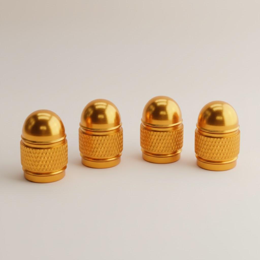 4Pcs Aluminum Tire Valve Stem Caps Bullet Design for Car Truck Wheel Rim Accessories Durable Automotive Parts