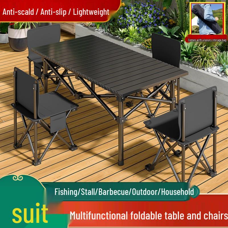 Portable Folding Table & Chair Set for Camping, Picnic, and More - Lightweight & Multi-Purpose