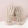 Down Cotton Satin Anti-cold Gloves Soft Finger Mittens Plush Thickened Gloves  Autumn