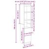 Highboard White 37.5x35x180 cm Engineered Wood