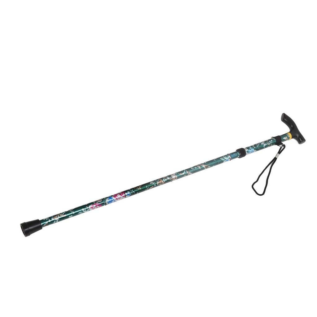 Faltbarer Gehstock 5   Faltbarer Leichter Druck Klettersupport   Höhenverstellbarer Aluminiumstock für Draußen Wandern