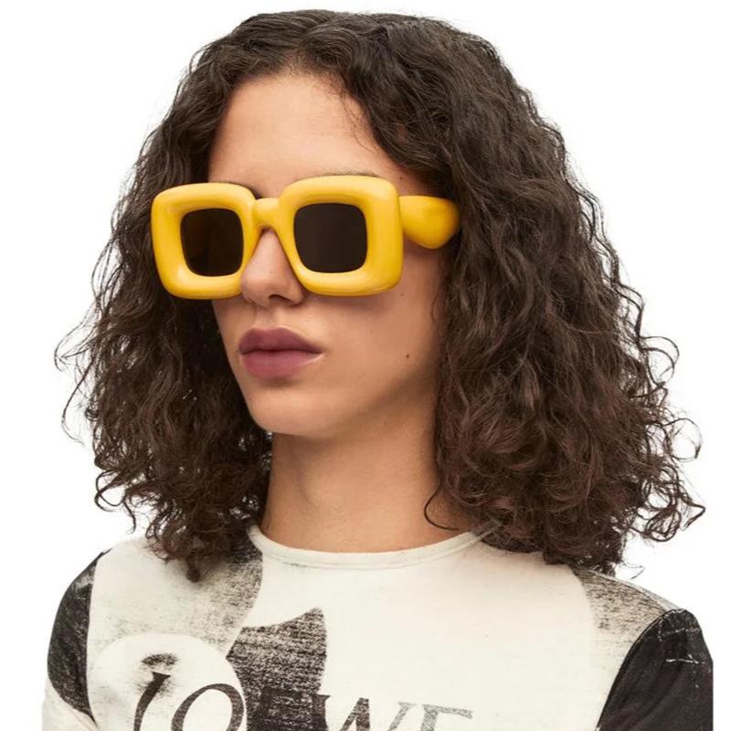 Vintage Designer y2k Square Sunglasses Luxury Big Frame Oversized Balloon Shades for Women Men Trendy