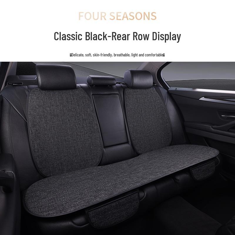 

Универсальный дышащий льняной комплект чехлов на сиденья автомобиля на четыре сезона - 7 штук, с полным охватом