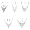 Crystal Necklace and Earrings Set for Party Stylish Rhinestones Inlaid Accessories Fashionable Women Girls Accessory