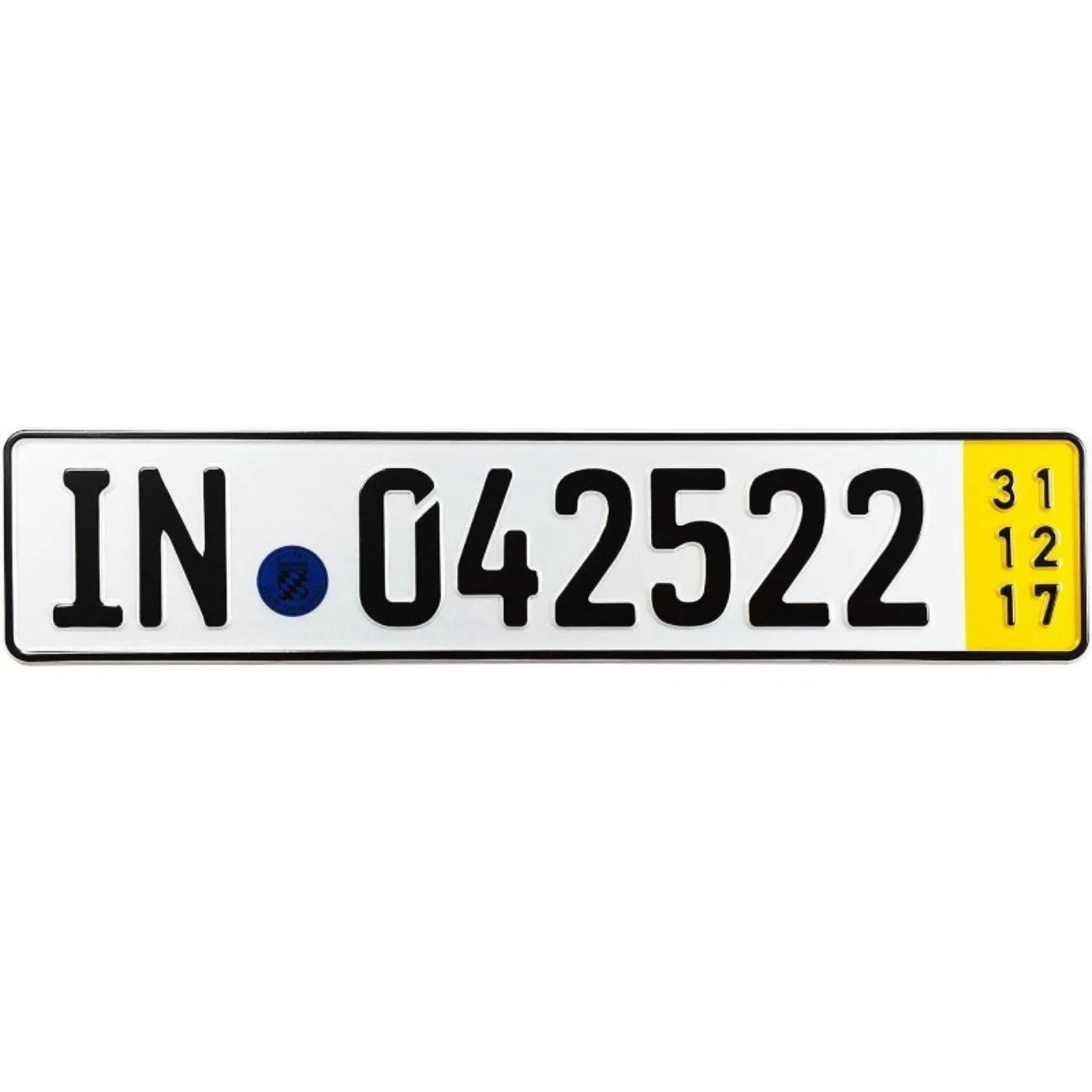 

Unique Yellow Decorative Tin Plate Ingolstadt Germany License Plate Design чёрный