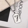 Elegant Niche Design Lucky Number 7 Pendant Titanium Steel Necklace for Women
