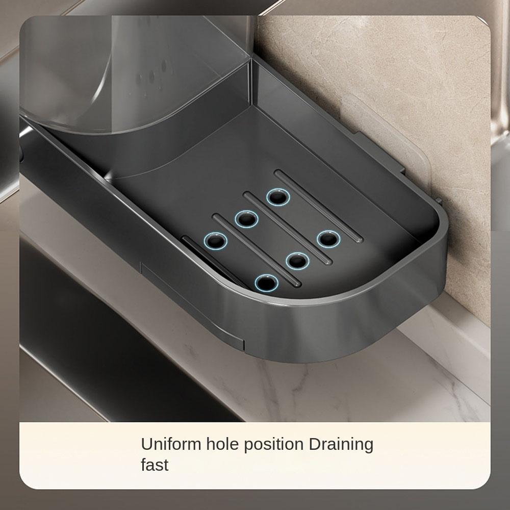 With Drain Tray Wall Mounted Soap Dispenser Large Capacity Hand Sanitizer Container Bathroom