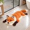 Faux Cashmere Animal Shaped Rug Absorbent Bathroom Doormat Bedroom Floor Mat  Entryway Decor