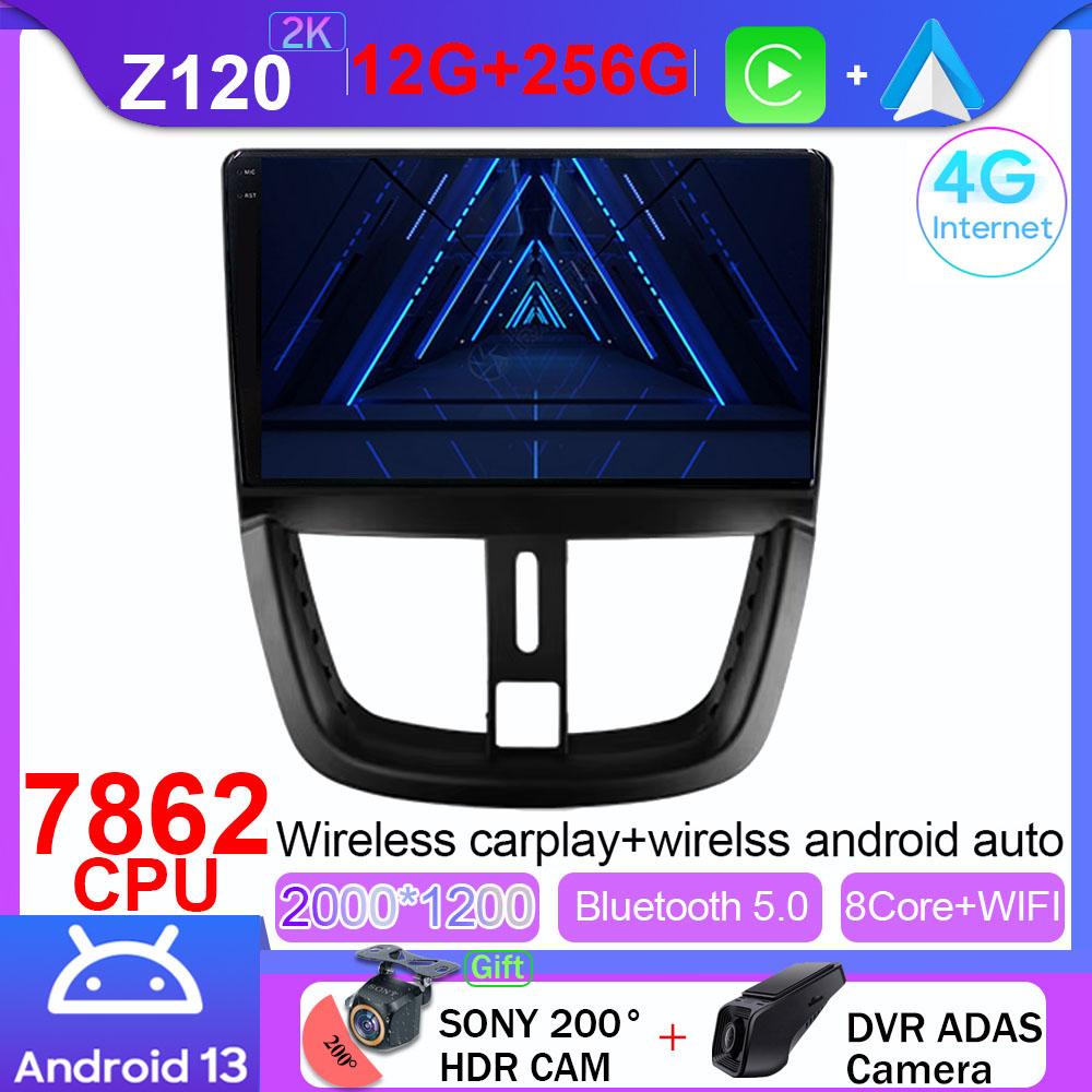 2 Din Android Radio Car Multimedia Player Wireless Carplay GPS WIFI For Peugeot 207 CC 207CC 2006 2007 2008 2009-2015 Auto WIFI