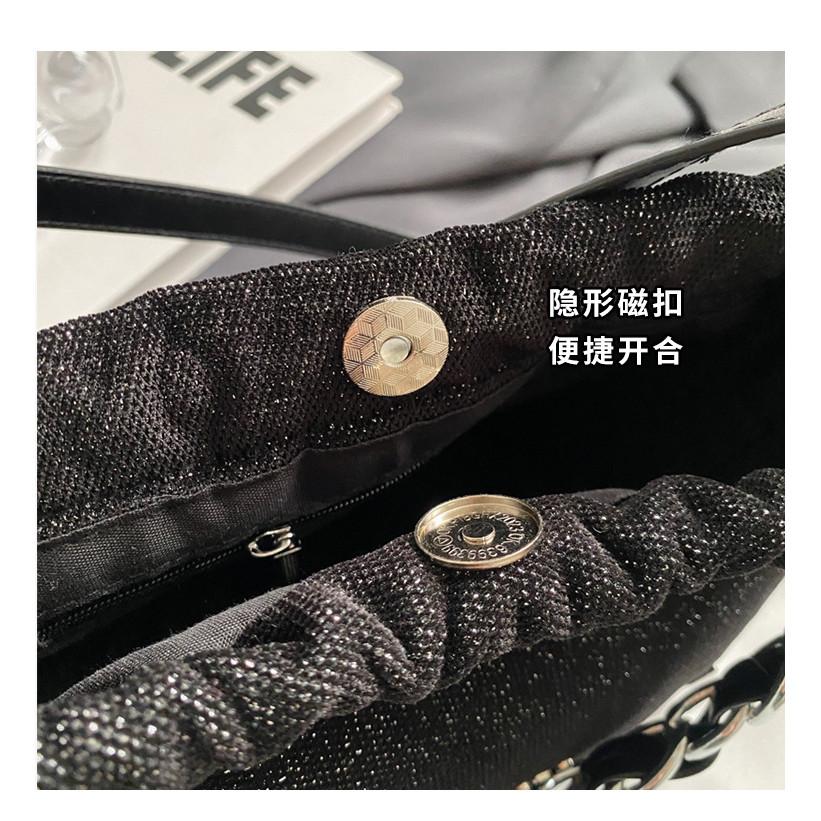 IELGY Korean Version Fashion Chain Bucket Bag Simple Casual Messenger Bag