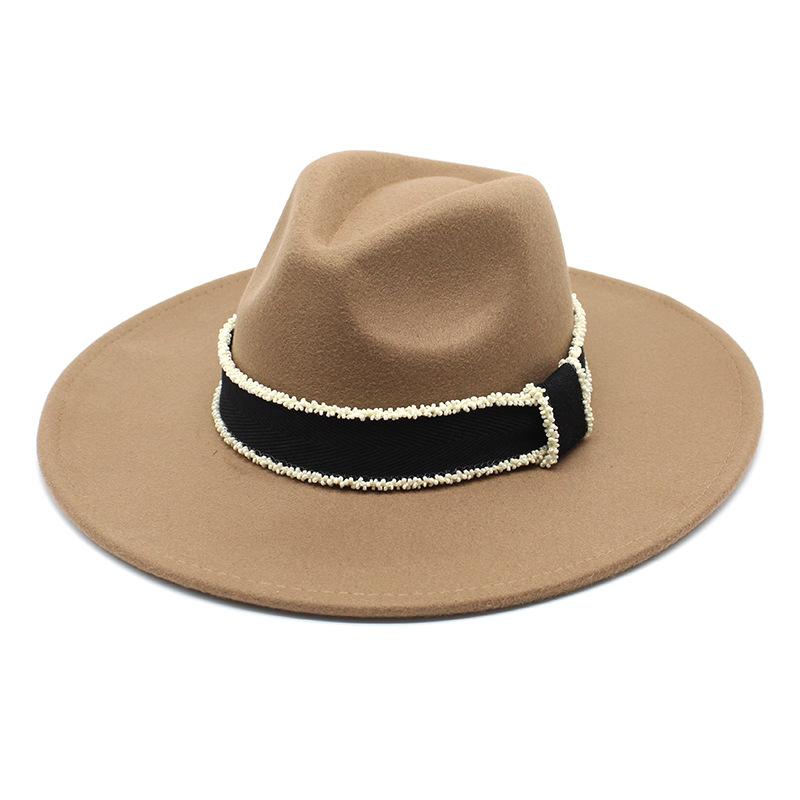 Retro Multi-Color Peach Heart Top Hat, Big-Brimmed Jazz Hat, British Woolen Felt Hat, Men'S And Women'S Top Hat 9.5Cm