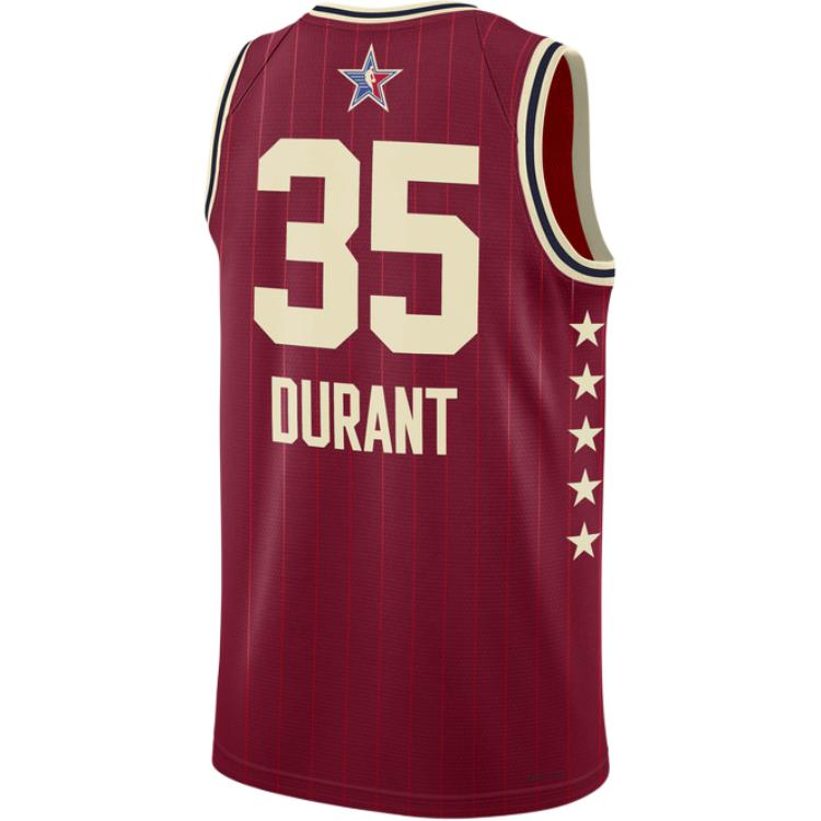 Jordan NBA Dri-Fit Kevin Durant All Star Jersey Red Men Streetwear FQ7732-602