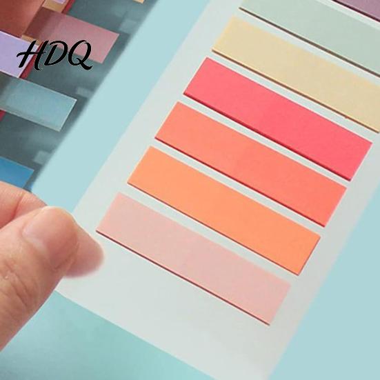 Translucent Sticky Strips 6Pcs/Set Assorted Color Index Tabs Writable Repositionable Colorful Tabs Morandi Colored Book Page Marker Labels