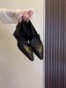 Sheepskin~ French single shoes for women 2025 spring and autumn beautiful high heels temperament not tired feet leather thick heel Mary Jane shoes