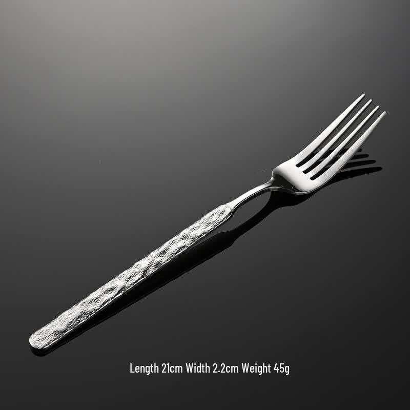 

Qianxing Stone Pattern 410 Stainless Steel Dinner Forks - 12-Piece Set