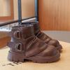 Kinder Kurze Stiefel Britischer Stil Prinzessinnenstiefel Jungen Rutschfeste Lederstiefel
