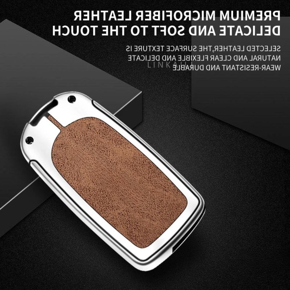 Suitable for Fiat TIPO 2016 2017 2020 2021 Zinc Alloy Car Key Case Leather High-end Car Key Shell Key Cover Accessories