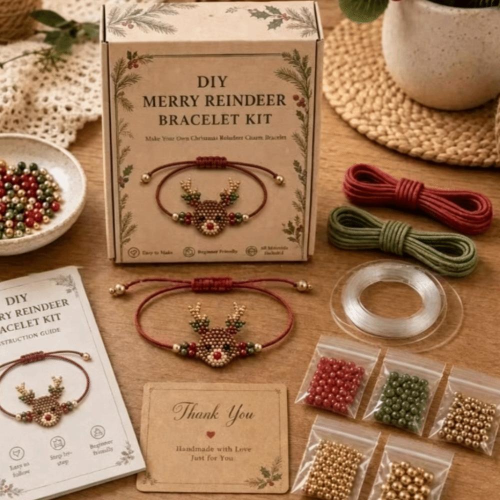 Handmade Hand Jewelry Craft Set Bead Christmas Bracelet Kit Creative DIY Bracelet Making Kit Girl